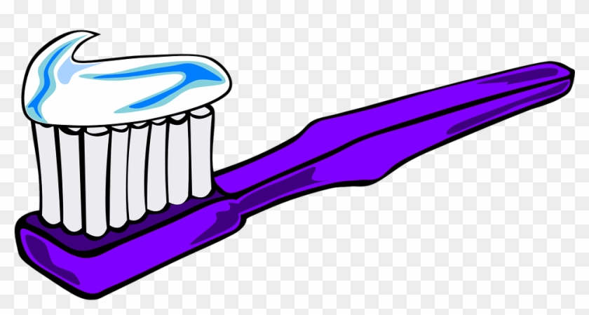 Brush Teeth Free Vector Graphic Brush Tooth Paste Dental - Toothbrush Png #88007