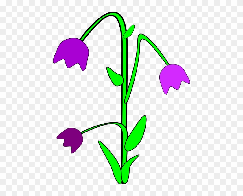 Purple Flower Clipart - Bells Flower Clipart #88059