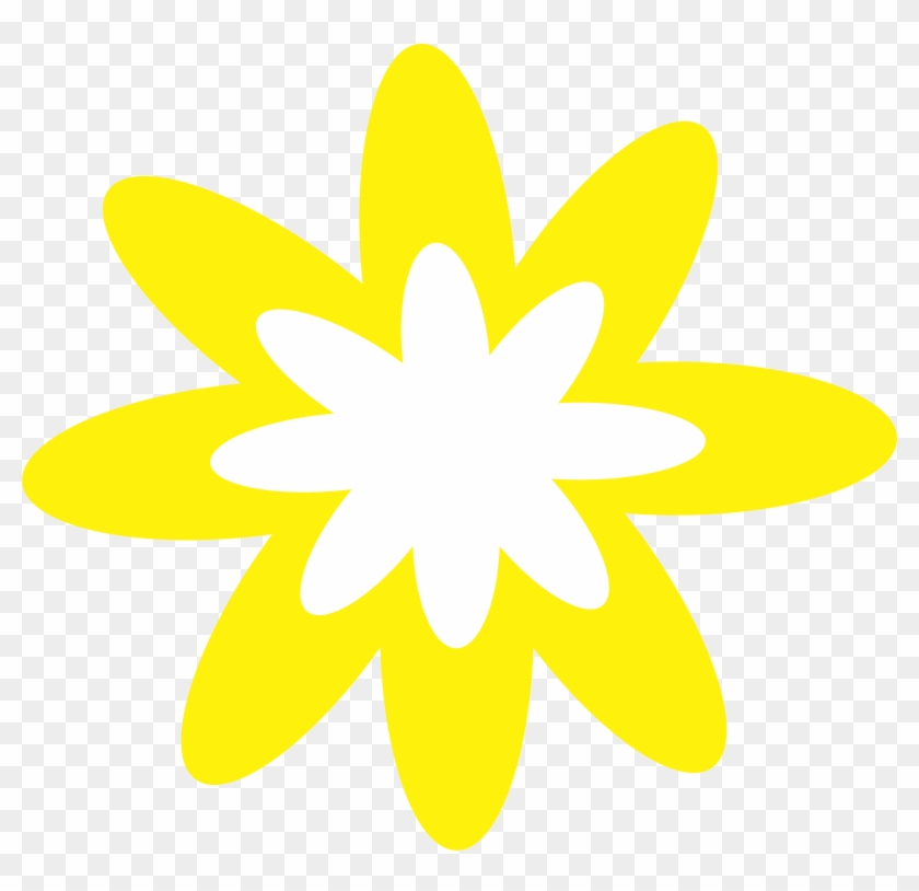 Blue Burst Flower Clipart - Yellow Flower Clip Art #88185