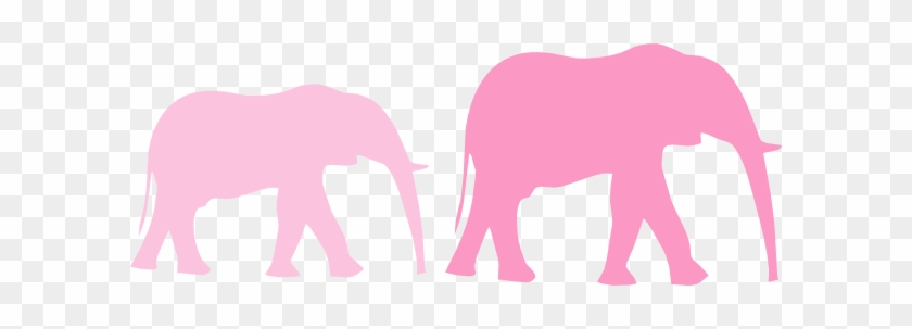 Pink Baby Shower Elephant Mom And Baby Clip Art - Elephant Clip Art #88338