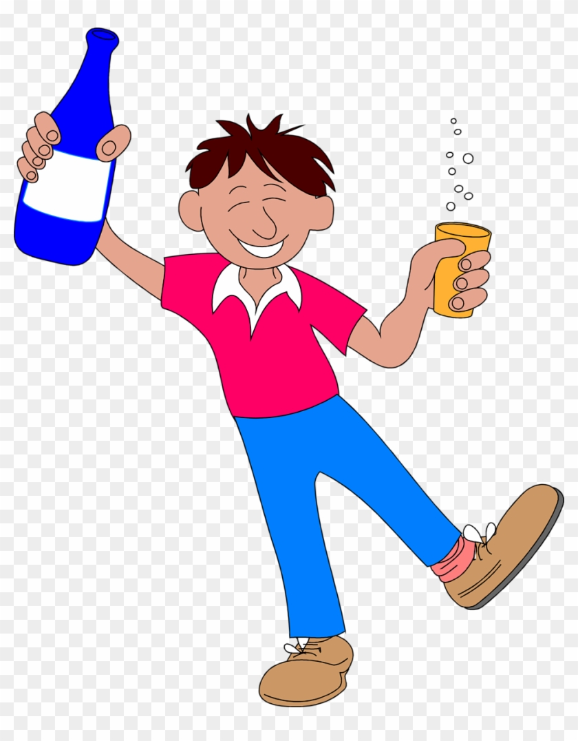 Drink Clipart Man - Drinking Alcohol Cartoon Png #88494