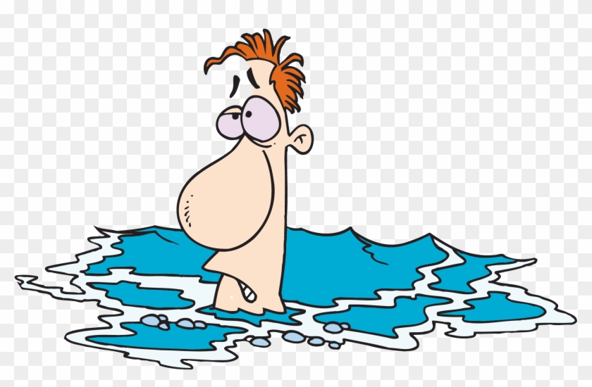 Cartoon People Swimming - Drowning Clipart Png #88583
