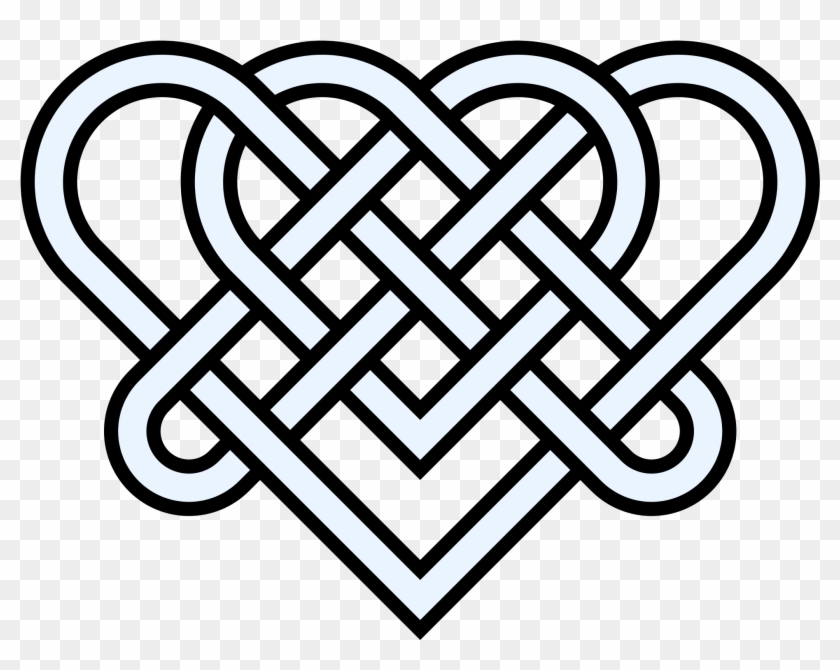 Double Heart Knot 14crossings - Celtic Symbol For Strength #88830