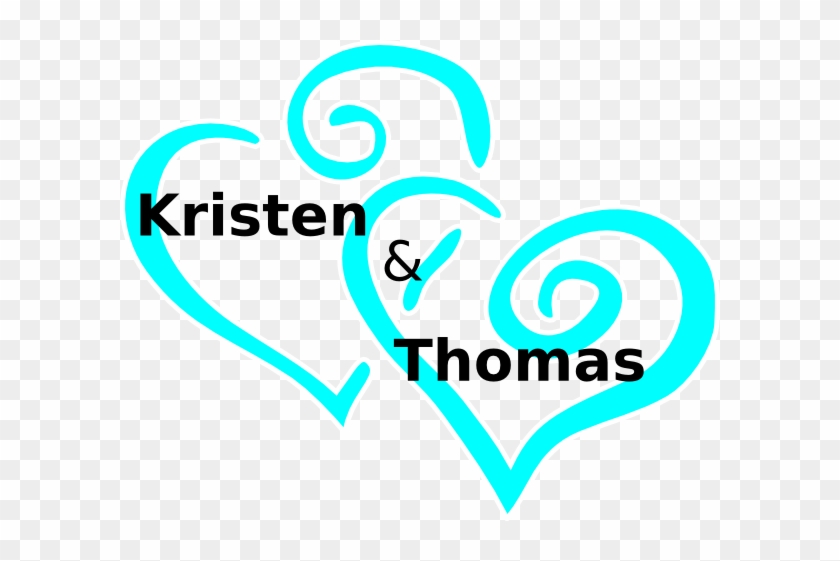 Best Of Two Hearts Clipart Wedding - Blue Wedding Heart Clipart #88896