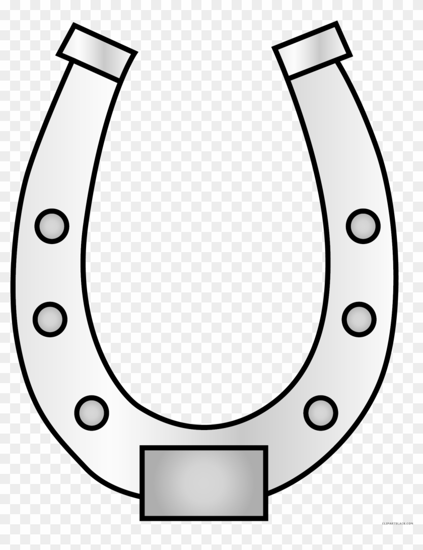 Horseshoe Animal Free Black White Clipart Images Clipartblack - Clip Art #88973