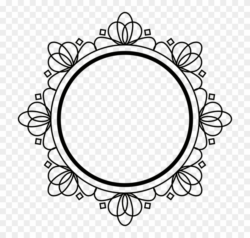 Frame Black Art Deco Decoration Border Design - Art Deco Circle Frame #89053