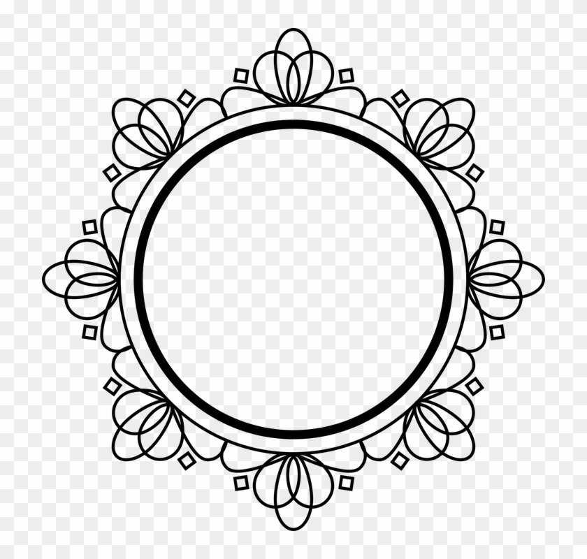 Frame Black Art Deco Decoration Border Design - Art Deco Circle Frame #89053