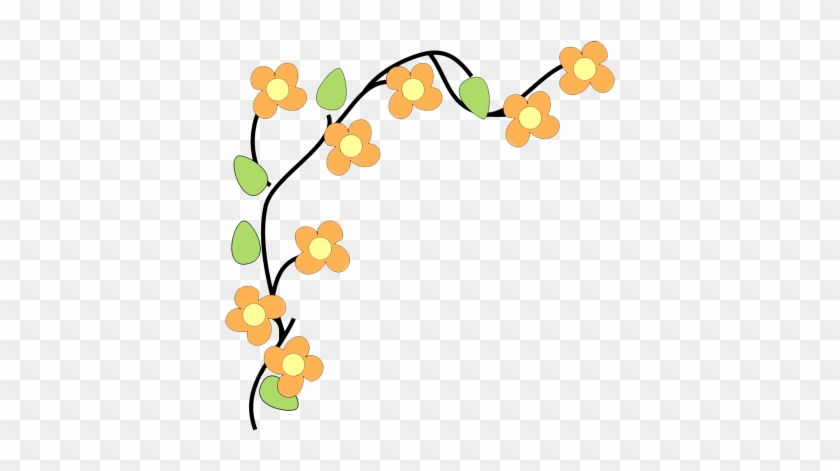 Fall Flower Design Clipart Png Png Images - Flower Clipart Border Transparent #89451