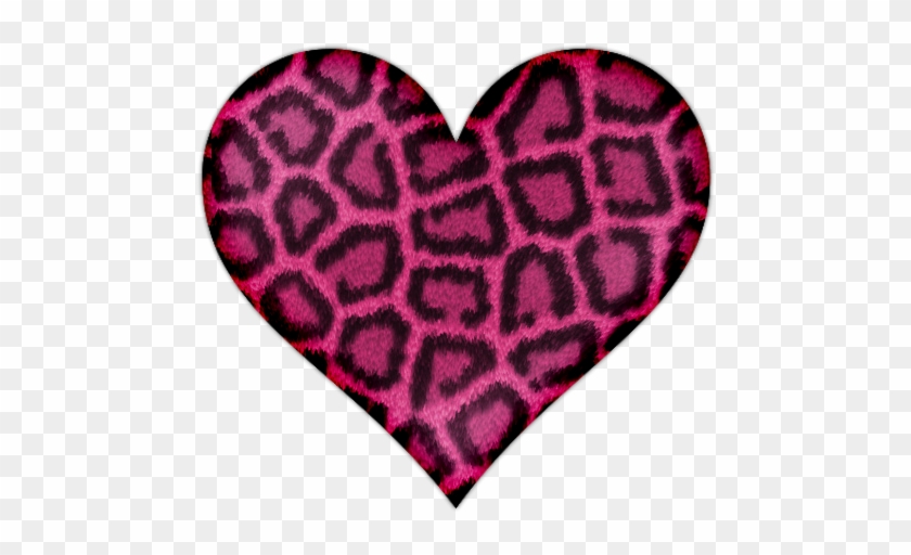 Pink Heart With Leopard Print Icon, Png Clipart Image - Pink Leopard Print Heart #89685