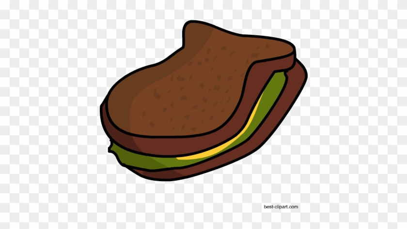 Free Brown Bread And Lettuce Sandwich Free Clip Art - Lettuce Sandwich #89831