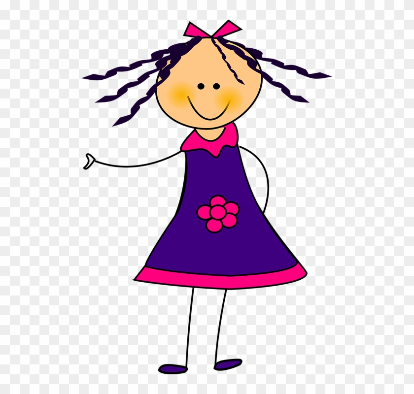 Clipart Girl In Dress #89909