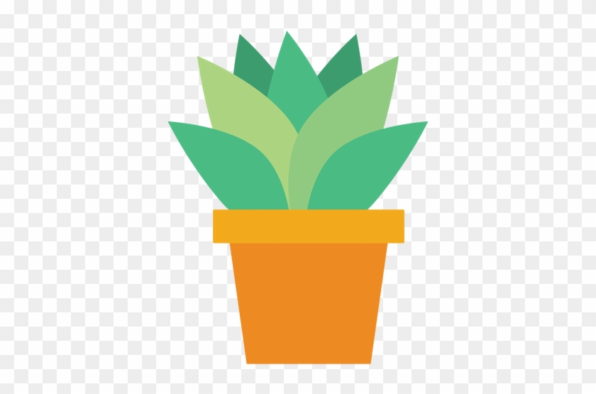 Flowerpot With Cactus Clipart - Cactus Clipart Png #89997