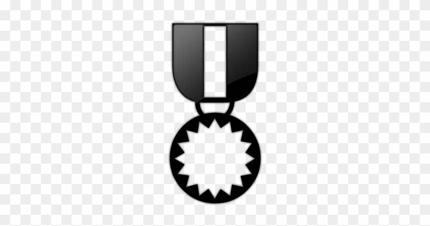 Star Award Clipart Black And White - Medal Icon Gray #90259