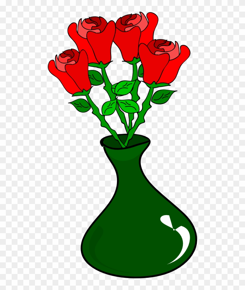 Nokia Clip Art Svgz - Vase Of Roses Clipart #90287