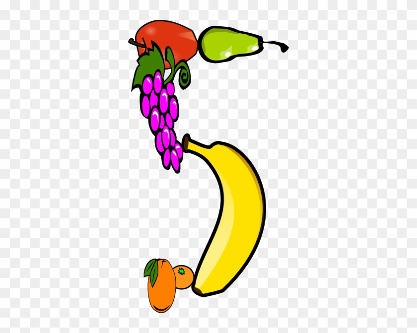 Fruits Five A Day Clip Art - Clip Art #90319