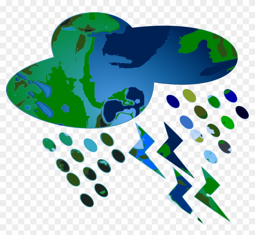 This Free Clip Arts Design Of Rain On Planet - Heavy Rain Clip Art #90349