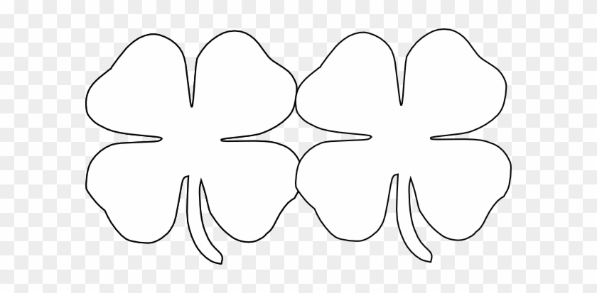 4 Leaf Clover Four Leaf Clover Clip Art At Vector Clip - White Four Leaf Clover #90463