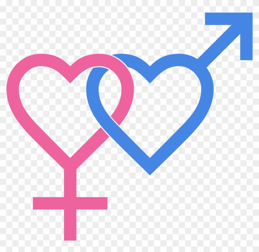Two Heart Symbol Clipart - Heterosexual Symbol #90788