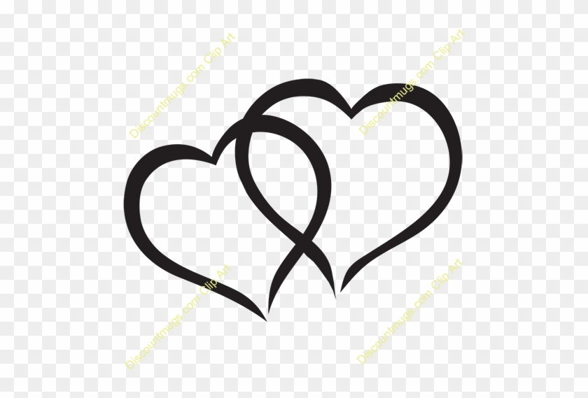 Overlap Of Hearts Clipart - Cute Hearts #90965