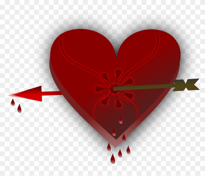 Broken Heart Clipart Sweetheart - Broken Heart With Blood #91065