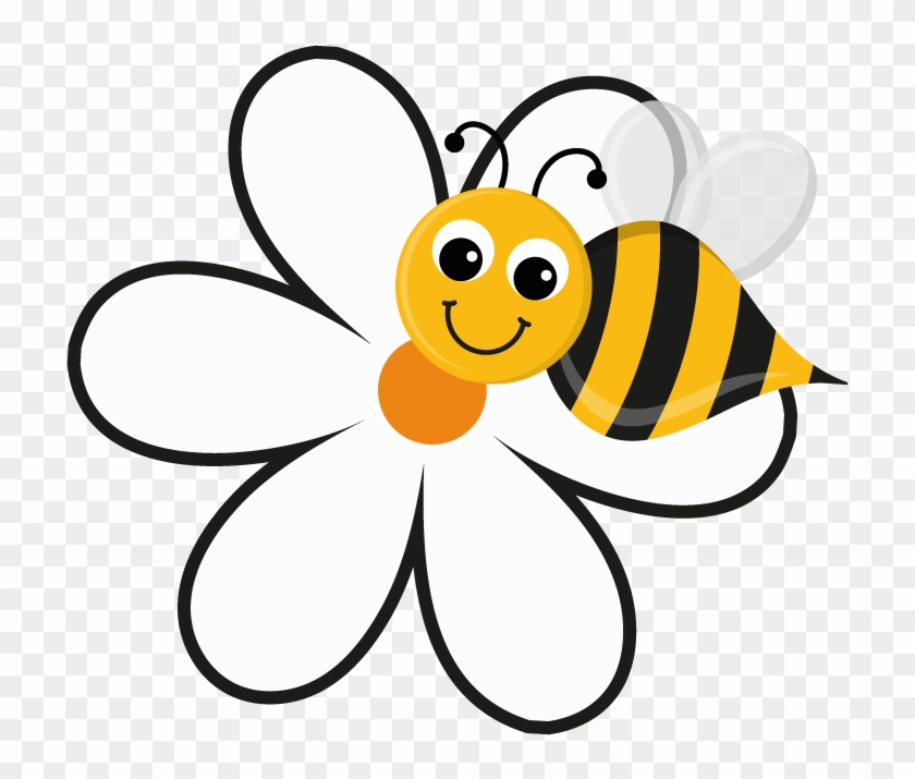 Free Bee And Flower Clipart Image 5149, Bee And Flower - Cartoon Bee On A Flower #91106