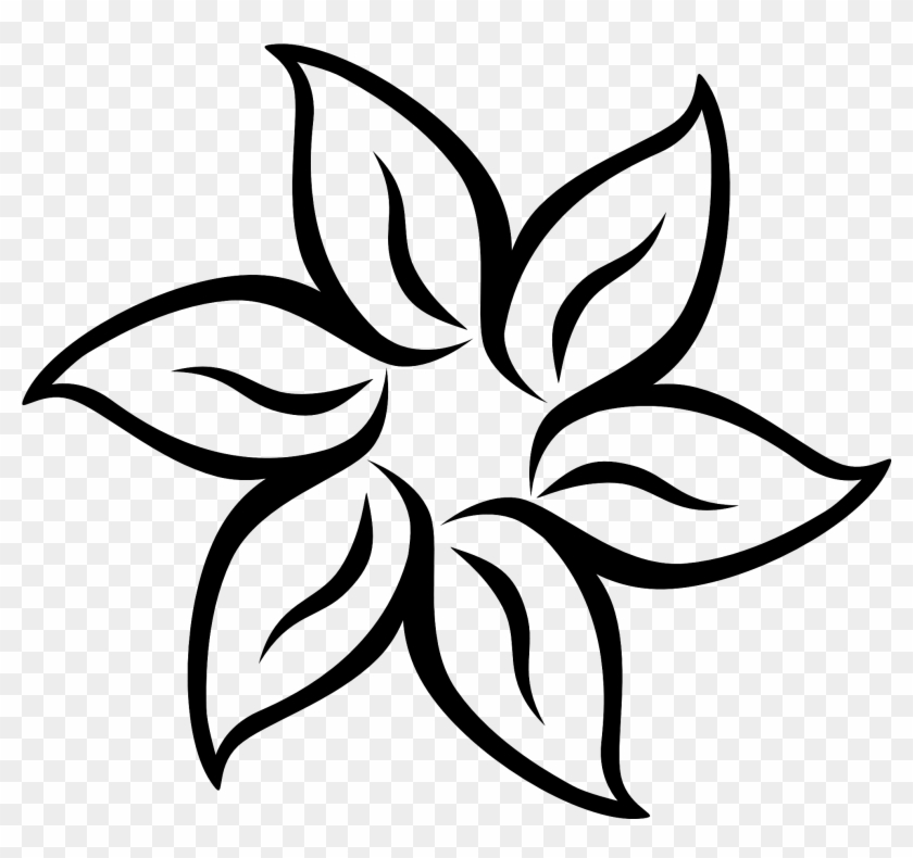 Flower Silhouette Png Image - Easy To Draw Flowers - Free Transparent