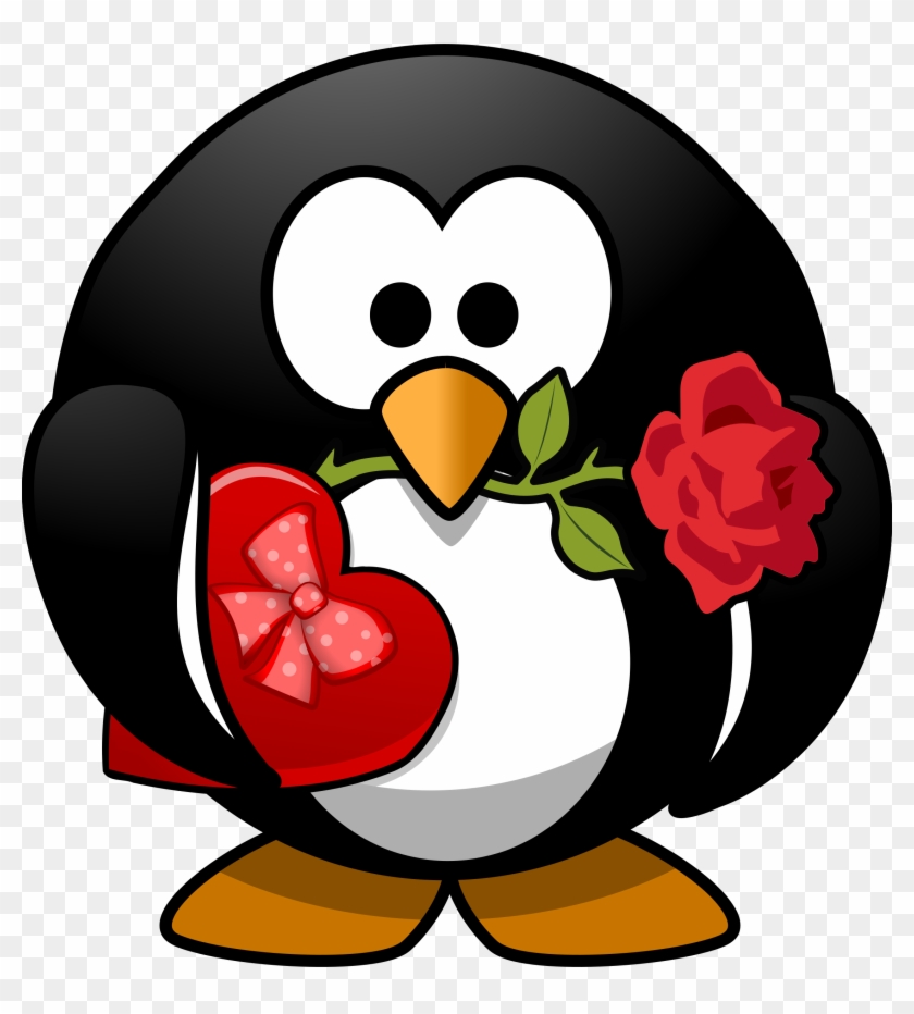 Stunning Open Clipart Valentine Penguin - Valentine Penguin Autor #91125