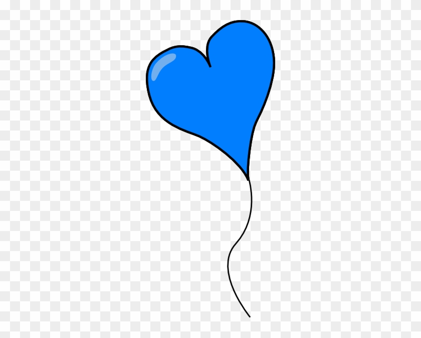 Blue Heart Balloon Clip Art - Blue Heart Balloons Clip Art #91223