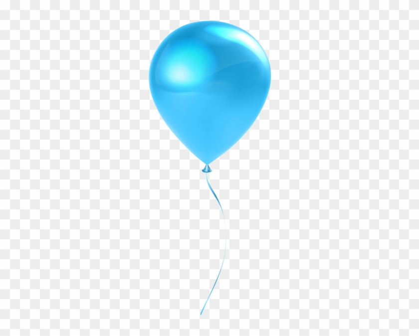 Single Sky Blue Balloon Transparent Clip Art - Balloon Clip Art Transparent #91265