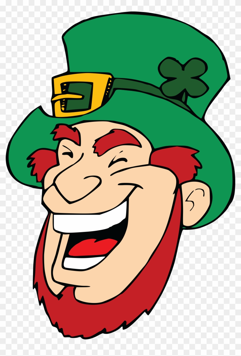 Free Clipart Of A Laughing Leprechaun Face - Leprechaun Face #91379