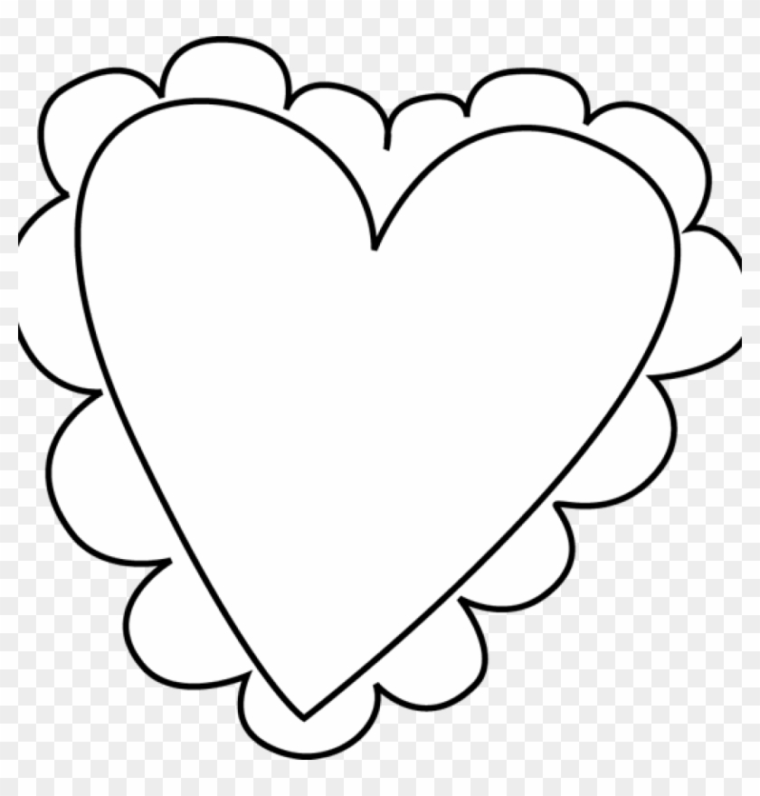 Heart Clipart Black And White Heart Clip Art Black - Cute Heart Clipart Black And White #91428