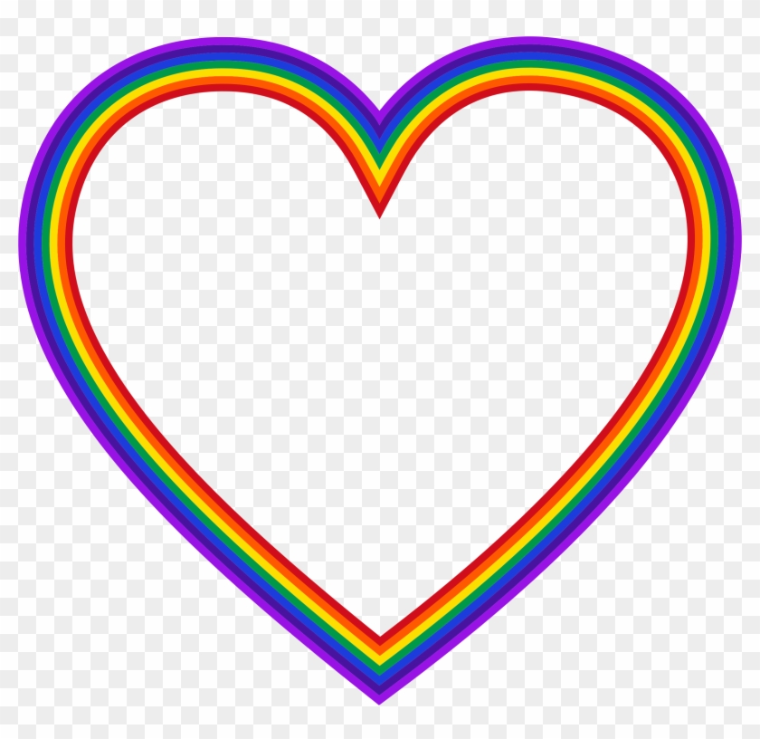 Hearts Clipart Rainbow - Rainbow Heart Clip Art #91752