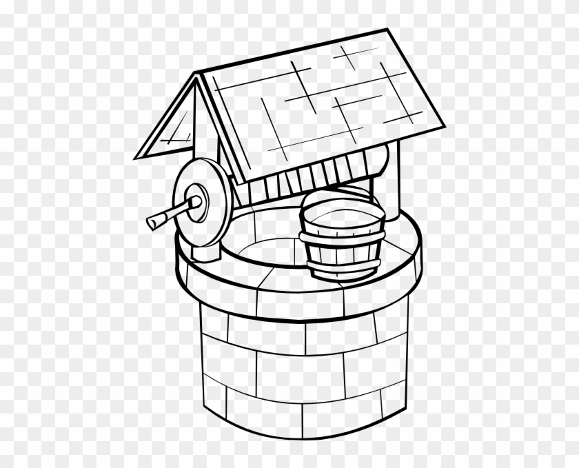 Black Well Clip Art - Well Coloring Page #92027