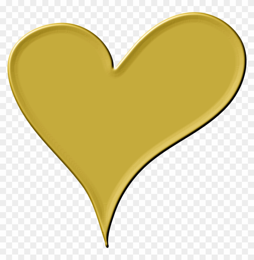 Clipart Heart In Gold - Gold Heart Clip Art #92068