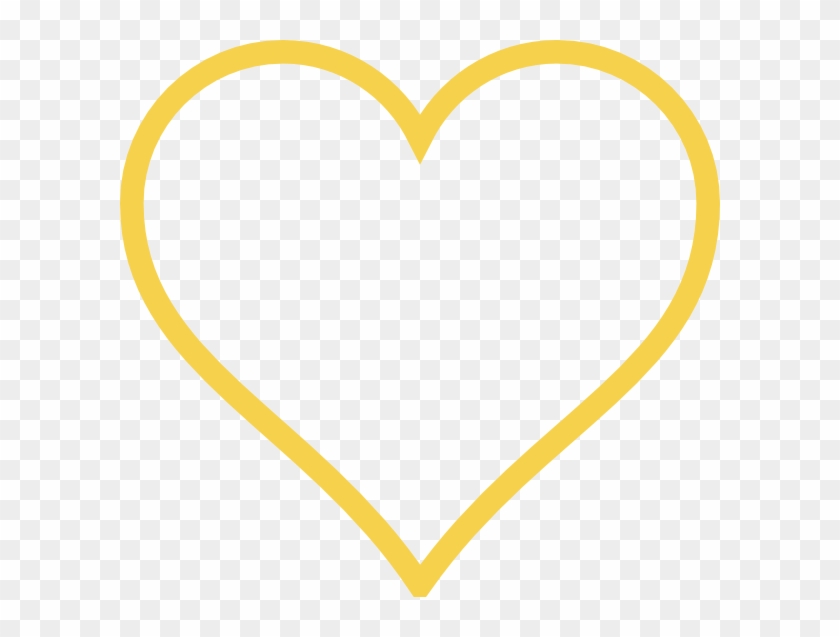 Light Gold Heart Clip Art At Clker - White Heart Outline Transparent #92266