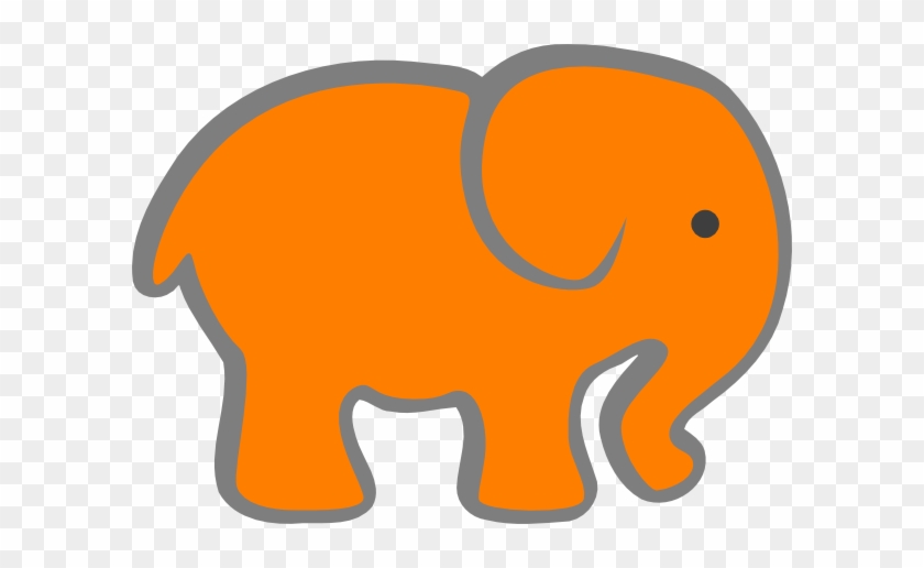 Free Baby Elephant Clip Art Pictures Clipartix - Orange And Grey Elephant #92321