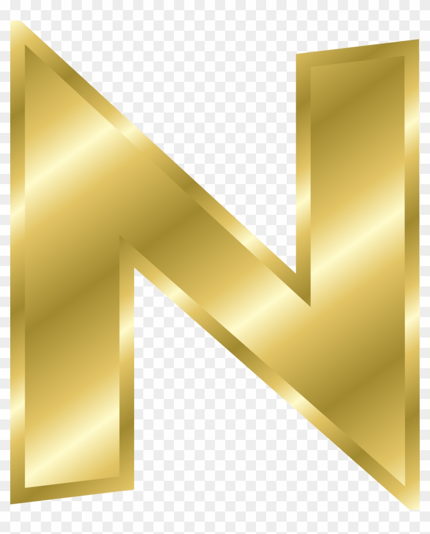 Clip Art Details - Letter N In Gold #92347