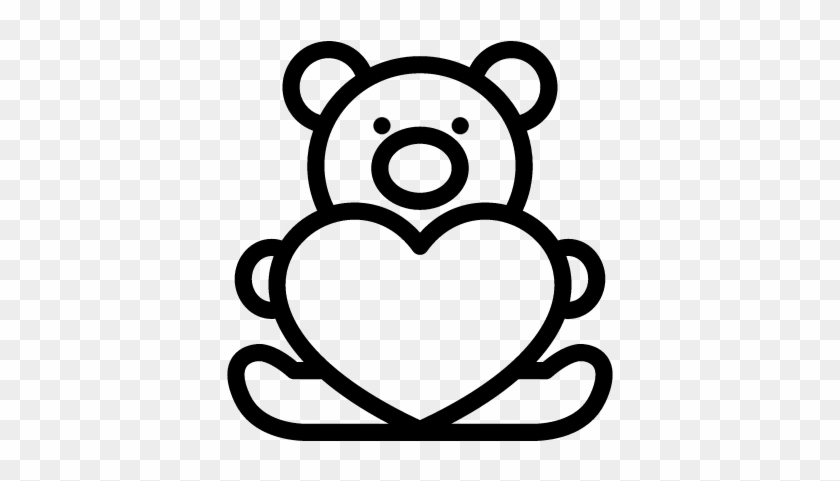 Teddy Bear With Heart Vector - Teddy Bear Clip Art #92459