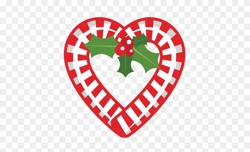 Candy Cane Heart Svg Scrapbook Cut File Cute Clipart - Auto Ventilator #92511