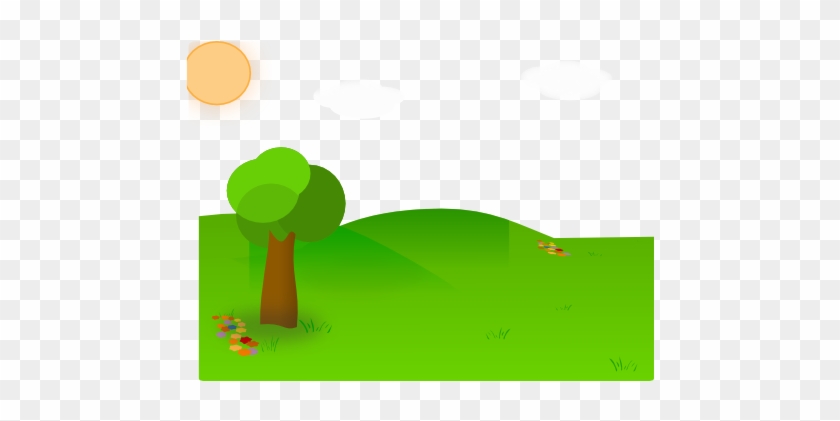 Nice Landscape Cartoon Clip Art - Vector Taman Png #92651