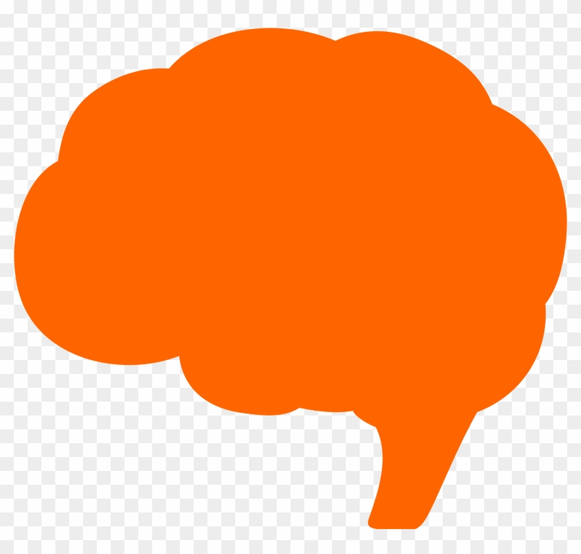 Brains Clipart Orange - Orange Brain #92720