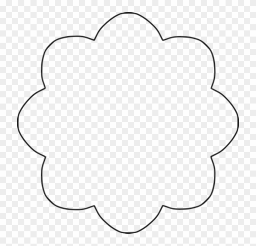 Black And White Shapes Clipart - Flower Shape Clipart Black And White #92794