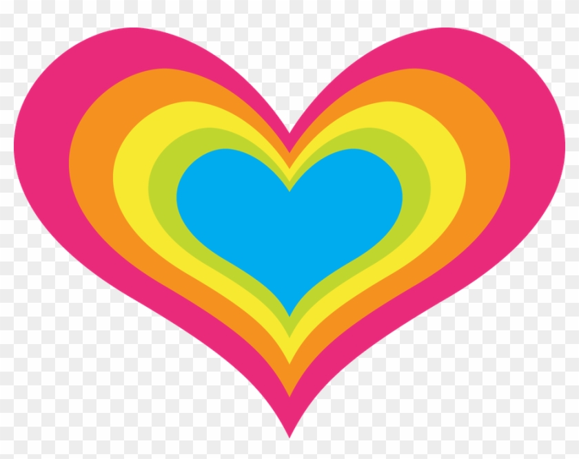 Hearts ‿✿⁀♡♥♡❤ - Strijkapplicatie Regenboog #92939