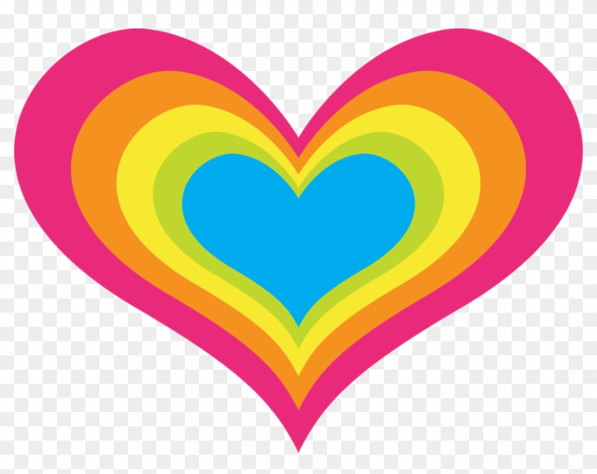 Hearts ‿✿⁀♡♥♡❤ - Strijkapplicatie Regenboog #92939