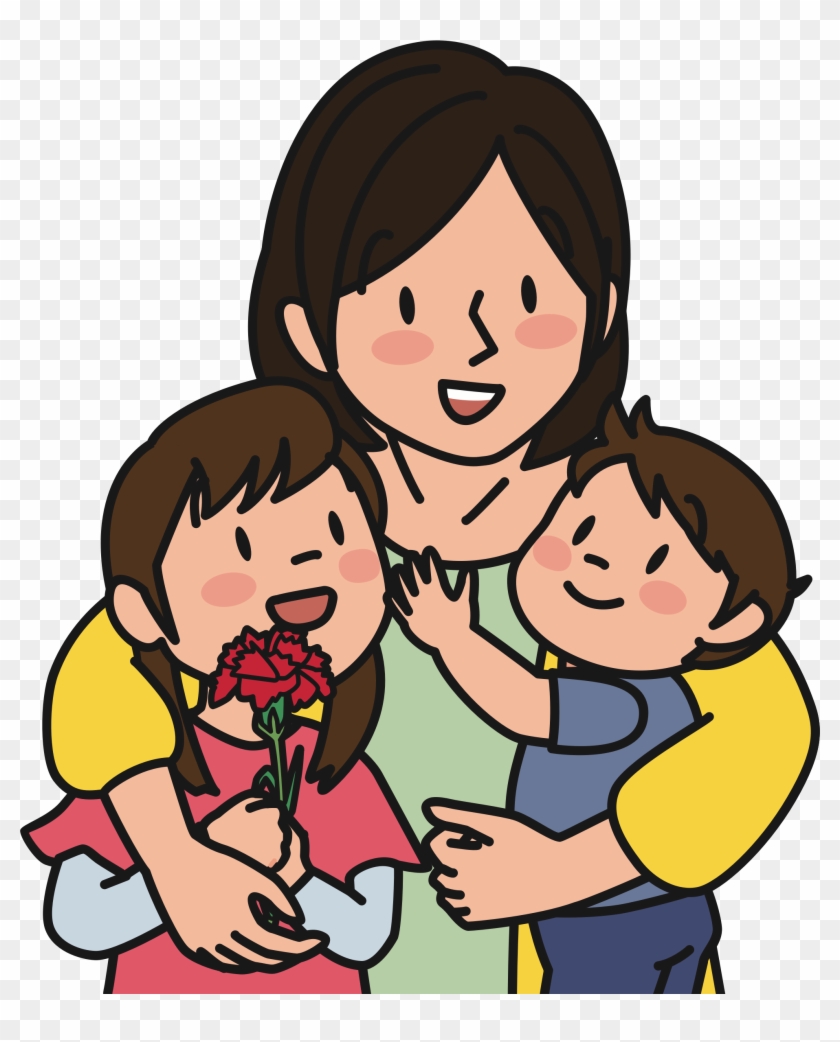 Mother And Children - Gambar Ibu Dan Anak Kartun #93172