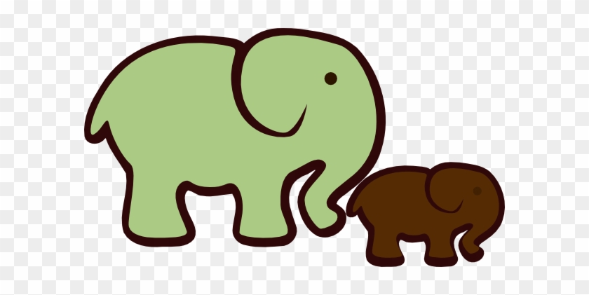 How To Set Use Elephant Mom & Baby Svg Vector - Elephant Clip Art #93180