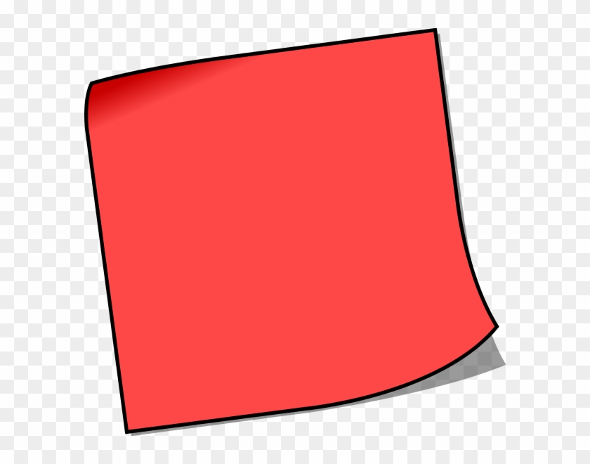 Clipart Sticky Note Pad Clipartfest - Red Post It Note #93184