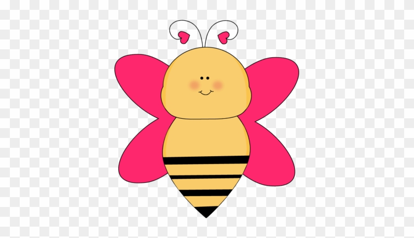 Bee With Heart Antenna Clip Art - Colorful Bee Clip Art #93214