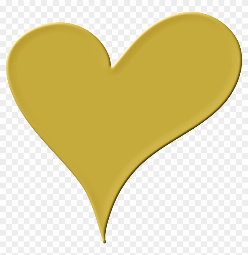 Heart Clipart Gold - Gold Heart Clip Art #93219