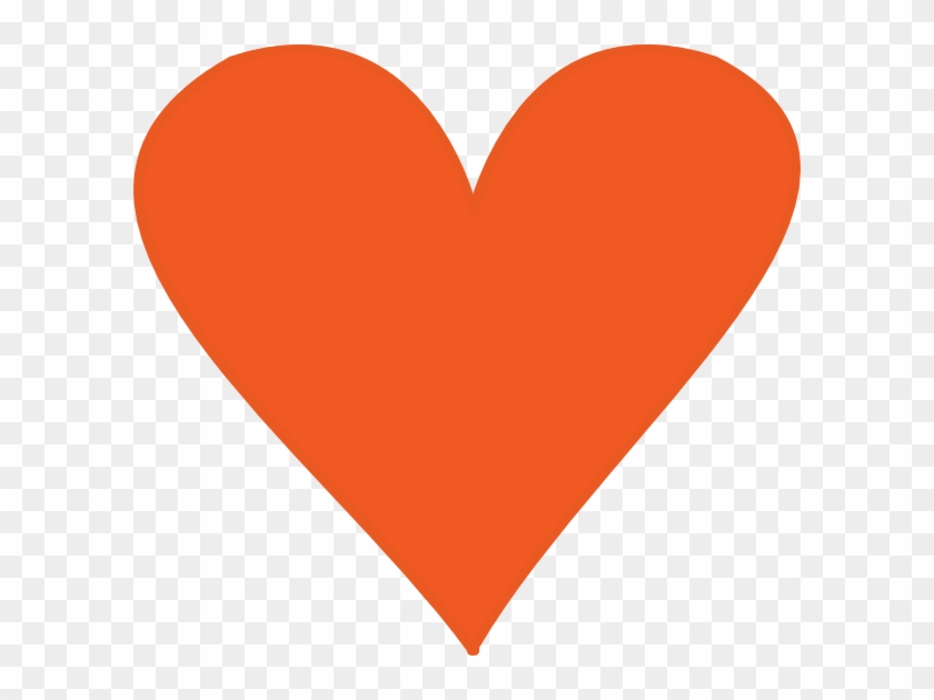 Orange Heart Clip Art - Heart Clipart Orange #93388